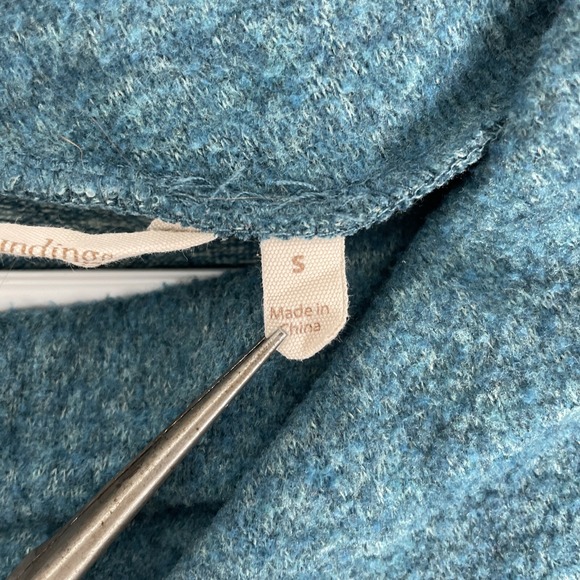 Soft Surroundings Womens Sweater Small Cowl Neck Blue Performance Stretch Winter - Picture 9 of 14